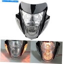 Headlight ヘッドライトヘッドランプターン信号ヤマハストリートファイター用のクリアレンズバイク Headlight Head Lamp Turn Sig...