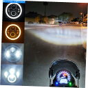 Headlight ドット7インチラウンドLEDヘッドライトH4オートバイヤマハスズキ DOT 7 inch Round LED Headlight H4 Mo...
