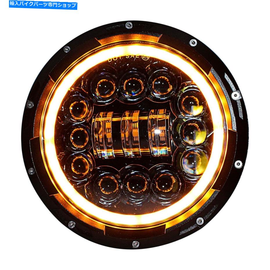 Headlight スタイリッシュな12COB3HID HI/ロービームヘッドライト75W H4ロイヤルエンフィールドと互換性 Stylish 12COB3HID Hi/Low Beam Headlight 75W H4 Compatible with Royal Enfield