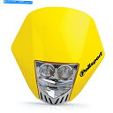 Headlight イエローポリスポートHMXデュアルハロゲンモーターバイクヘッドライトユニバーサルフィットスーツdrz400 Yellow POLISPORT...
