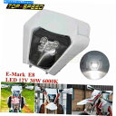 Headlight exp xc xcf xcw xcw sxf 250 300 350 450 500 530ダートバイク用のLEDE8ヘッドライトLED L...