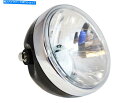 Headlight BMWボクサーエアヘッドカフェレーサープロジェクトグロスブラックスチール12V 35Wのヘッドライト Headlight for BMW B...