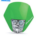 Headlight グリーンポリスポートHMXデュアルハロゲンモーターバイクヘッドライトユニバーサルスーツKLX650など Green POLISPORT HM...