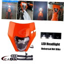 Headlight xc-w exc 6日300 450 500 300tpiエンデューロ690 r klx250 ledヘッドライト For XC-W EXC...