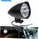 Headlight 4.5「ハーレーXLボバーチョッパービッグツインのブラックトライバーバイザー弾丸ヘッドライト 4.5“ Black Tri-Bar Viso...