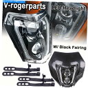 Headlight LEDヘッドライトexcf xcf xcw 250 300 350 450用のLEDヘッドランプブラックフェアリング LED Headlig...