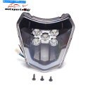 Headlight ダートバイクMX LEDヘッドライトヘッドランプExcf XCF XCW SX 250 300 350 Enduro Black Dirt ...