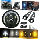 Headlight 60W 7インチオートバイヘッドランプDRLターンシグナルLEDヘッドライトハウジングバケツ 60W 7 Inch Motorcycle H...