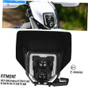 Headlight Husqvarna 701 Enduro Supermoto FE 501 450 350 250のLEDヘッドライトDRL +ベゼル LE...