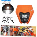 Headlight MXダートバイクE8ヘッドライトLED EXCF XCF XCW TE TC FE 250 300 350 450 ENDURO MX Di...