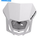 Headlight ポリスポートLMXユニバーサルロードリーガルヘッドライトホワイトオートバイエンデューロモトクロス Polisport LMX Univers...