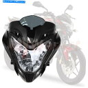 Headlight オートバイヘッドライトアセンブリヘッドランプ+フェアリングブラックフィットBajaj Pulsar150 200 Motorcycle HeadLight Assembly Headlamp+Fairing Black Fit for BAJAJ PULSAR150 200(2)