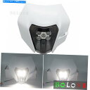 Headlight SXFのホワイトダートバイクヘッドライトヘッドランプExc-W Fe 250 300 Enduro Motocross White Dirt...