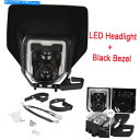 Headlight Husqvarna 701 Supermoto 501 300 450 350のためのブラックフェアリングDRLを備えたLEDヘッドライト ...