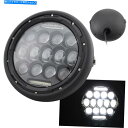 Headlight 7インチフロントランプラウンドLEDヘッドライトハーレーカフェレーサーのハローアングルアイ 7 Inch Front Lamp Round ...