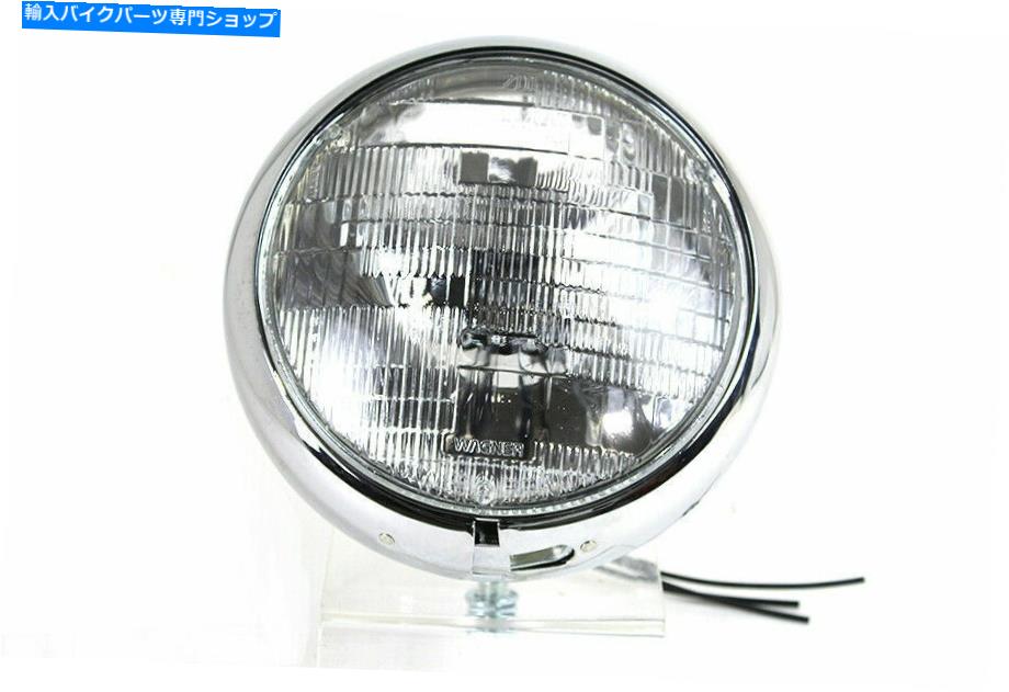 Headlight ヴィンテージ7ラウンドヘッドランプ6ボルトハーレーデビッドソンby V-Twin 33-1618 Vintage 7 Round Headlamp 6 Volt for Harley Davidson by V-Twin 33-1618