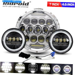 Headlight ハーレーデビッドソンエレクトラグライドロードキングの7 "LEDヘッドライト + 4.5"フォグライト 7" LED Headlight + 4.5" Fog Lights For Harley Davidson Electra Glide Road King