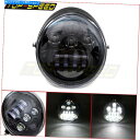 Headlight Harley V-Rod VRSCF VRSC VRSCA 60W 2002-2017のブラックLEDヘッドライトプロジェクター Black...