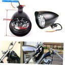 Headlight ソフトアイルのクロムヘッドライトカスタムチョッパーボバーリジッドマットブラック CHROME HEADLIGHT FOR SOFTAIL C...