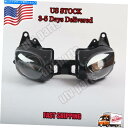 Headlight FAフロントオートバイヘッドライトヘッドランプカワサキ2007-2008 ZX6R 636 E006にフィット FA Front Motor...