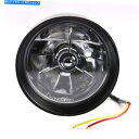 Headlight ハーレーデビッドソンチョッパーのための黒い弾丸モーターサイクルヘッドライトヘッドライト Black Bullet Motorcycle He...