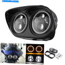 Headlight ハーレーデビッドソンロードグライドヘッドランプのオートバイプロジェクターデュアルLEDヘッドライト Motorcycle Projector...