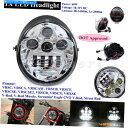 Headlight LEDプロジェクターヘッドライトハーレーVRSCA VRSCAW VRSCB用LEDプロジェクターヘッドライトw/ drl w/ drl L...