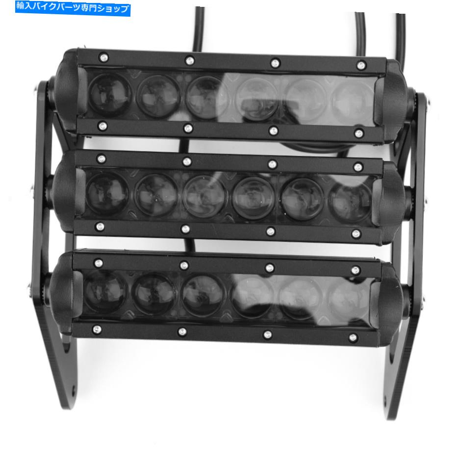 Headlight 3列LEDホワイトライトバーヘッドライトフィットホンダMSX 125 SF GROM 13-2019 BLACK 3 Row LED White Light Bar Headlight Fit for Honda MSX 125 SF Grom 13-2019 Black