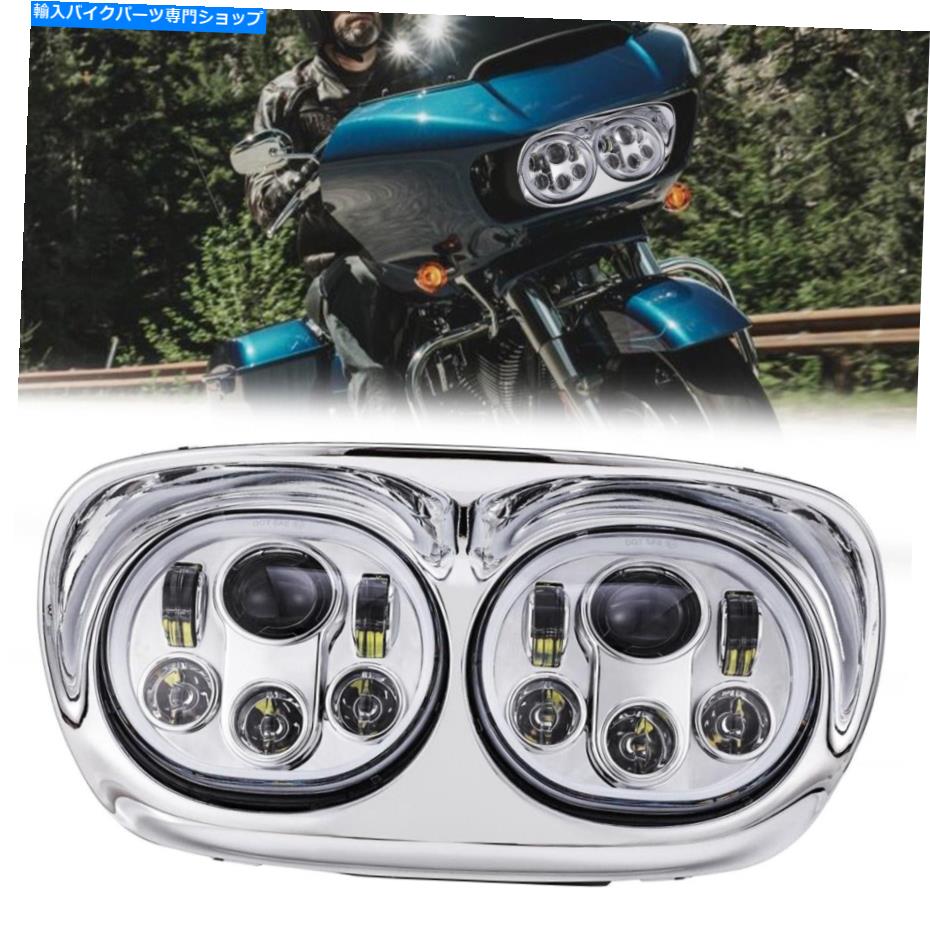 Headlight Harley Road Glide EFI FLTRI FLTR 2004-13のLEDデュアルヘッドライトランププロジェクター LED Dual Headlight Lamp Projector For Harley Road Glide EFI FLTRI FLTR 2004-13