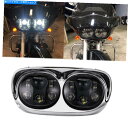 Headlight ハーレーロードグライドEFI FLTRI 2004-2013に適したデュアルLEDプロジェクターヘッドライトHI-LOフィット Dual L...