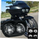 Headlight デュアルLEDプロジェクターヘッドライトハーレーロードグライドウルトラフルトゥーツーリングのためのhi/lo Dual LED Projec...