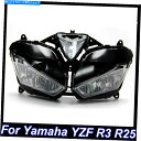 Headlight YZF R25 R3フロントクリアヘッドランプヘッドライトアセンブリのヤマハ2013-2018 YZF R25 R3 Front Clear...