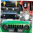 Headlight 7インチの丸いLEDヘッドライト角度の目はジープ97-17ラングラーJK LJ TJ 6000Kにフィットします 7 Inch Round ...