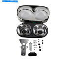 Headlight Harley Road Glide EFI FLTRI 2004-2014 USのクロムプロジェクターデュアルLEDヘッドライト Chrom...