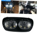 Headlight Harley Road Glide CVO Ultra Efi Fltri用のLEDヘッドライトデュアルプロジェクターヘッドランプ LED ...