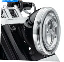 Headlight 新しい本物のハーレークロム7インチ。デファンスヘッドランプトリムリング61400432 NEW Genuine Harley CHROME 7 in. Defiance Headlamp Trim Ring 61400432