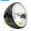 Headlight ヘッドライトシャイニーブラックメンズ180mm承認カフェレーサーハーレーデビッドソン Headlight Shiny Black Mens ...