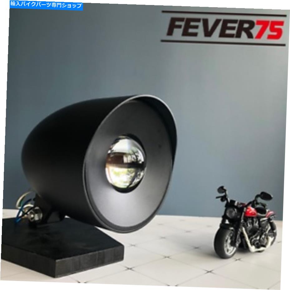 Headlight ハーレースポーツスターXLダイナソフトアイルチョッパーボバーのブラック4.5 