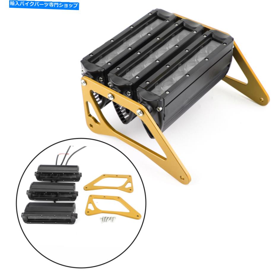 Headlight 3列改造LEDヘッドライトホンダMSX125 GROM 13-19 GOLD YUにフィットする 3 Row Modified LED Headlight White Light Fit for Honda MSX125 Grom 13-19 Gold YU