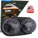 Headlight ハーレーツアーロードグライドFLTRカスタムCVO用デュアルLEDプロジェクターヘッドライトランプ Dual LED Projector H...