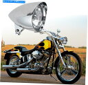 Headlight 6 ''チョッパースポーツスターロッカーのダイナソフトアイルのクロムビレットオートバイヘッドライト 6'' Chrome Billet Mo...
