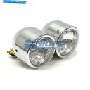 Headlight デュアルビーム3.5 "クロムサイドマウントカスタムオートバイの弾丸ヘッドライト Dual Beam 3.5" Chrome Side Mount Custom Motorcycle Bullet Headlight