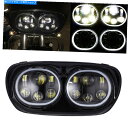 Headlight オートバイLEDハーレーロードグライド2004-2013に合ったデュアルプロジェクターヘッドライトランプ Motorcycle LED Du...