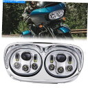 Headlight Harley Road Glide EFI FLTRI FLTR 2004-13のLEDデュアルヘッドライトランププロジェクター LED D...