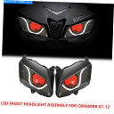 Headlight Honda CBR600RR 2007-2012 Angel Eye Hid Projecor RedのKTヘッドライトアセンブリ KT H...