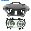 Headlight Harley Road Glide FLTR 2015-2022に適したヘッドライトフェアリングとデュアルLEDヘッドライトフィット Hea...