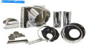 Headlight 86-17ハーレーソフトアイルFLST 36824のクロムヘッドライトナセルハウジングキット Chrome Headlight Nacell...