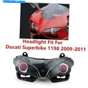 Headlight ドゥカティスーパーバイクのヘッドライトアセンブリヘッドランプ1198 2009-2011レッドデーモンアイ Headlight Assemb...