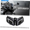 Headlight ホンダCBR600RR 07-12バイクフロントランプHID DRLホワイトの1X LEDヘッドライトアセンブリ 1X LED Headli...