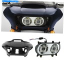 Headlight ハーレーロードグライド15-22に適したインナーアンドアウターフェアリングデュアルヘッドライトヘッドランプフィット Inner & Oute...